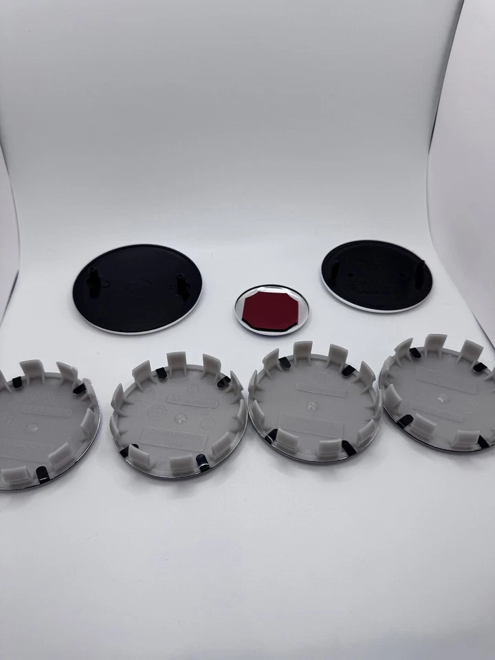 7PCS For BMW Centre Caps Badges Emblem 82mm 74mm 68mm 45mm 50th Anniversary - Image 4 of 4