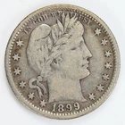 1899 Barber Quarter Silver 25c