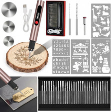 Engraving Pen, Cordless Electric Engraving 3-Speed Engraver 8000-25000 RPM for