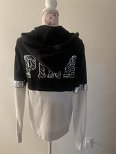 Victoria's Secret Pink Gold Sequin Full Zip Sweatshirt/Hoodie Size S Sequins