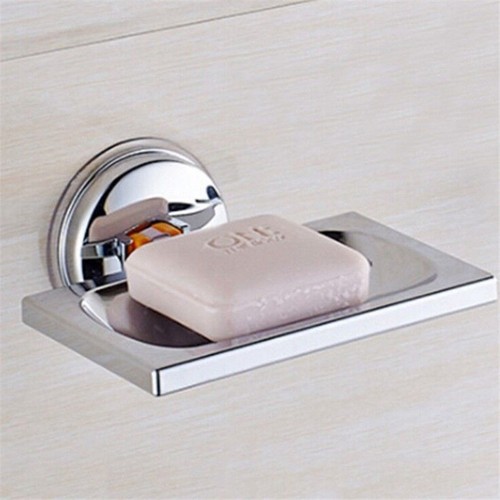 Bandeja Soporte Jabonera Baño Cromo Almacenamiento Succión Accesorio Succión Ducha - Imagen 8 de 9