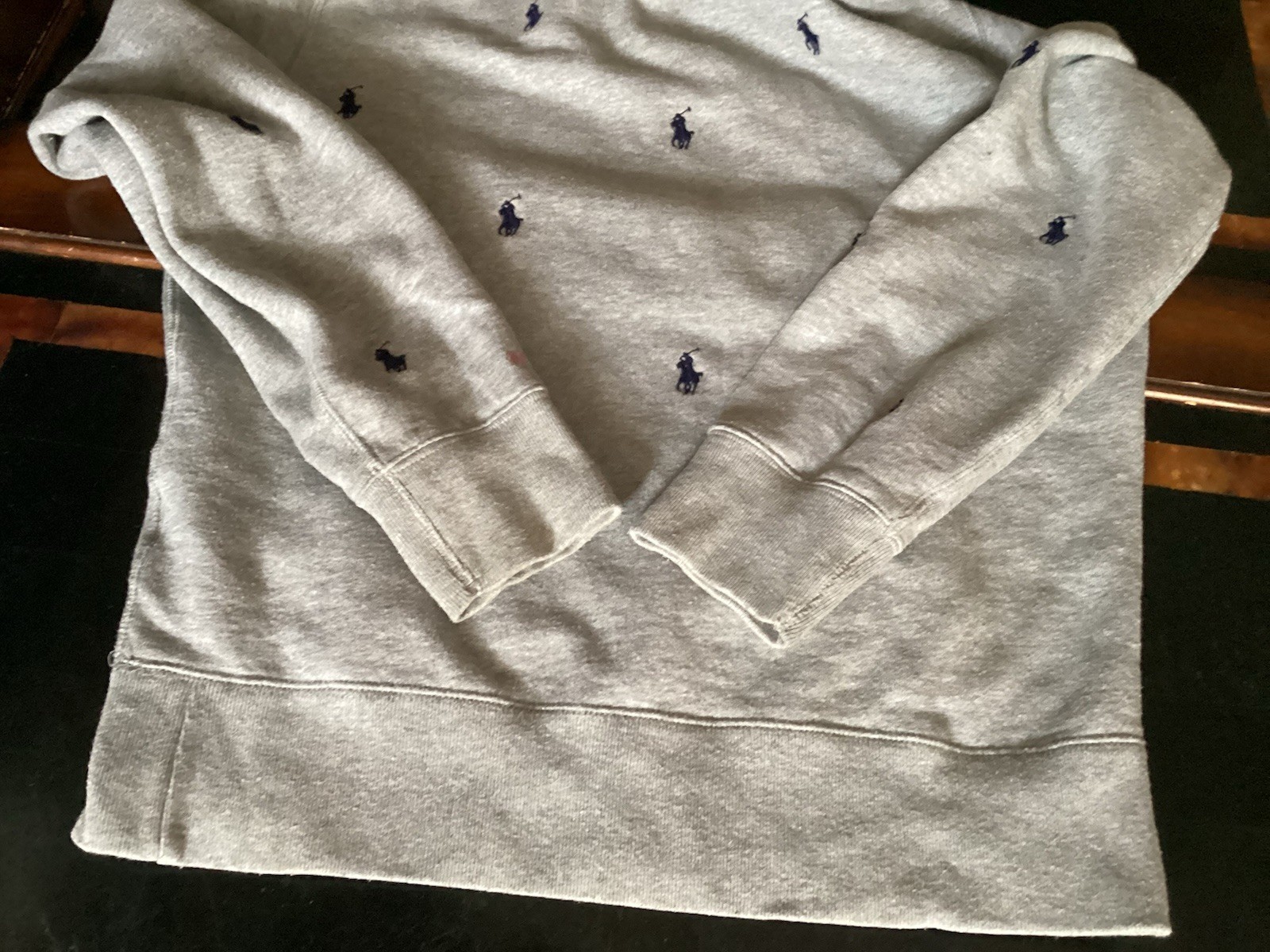 Ralph Lauren Polo Rosa Pony Felpa con Cappuccio M Grigio