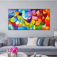 Green Modern Abstract Texture Hand Painted Oil Painting on Canvas Home Decor