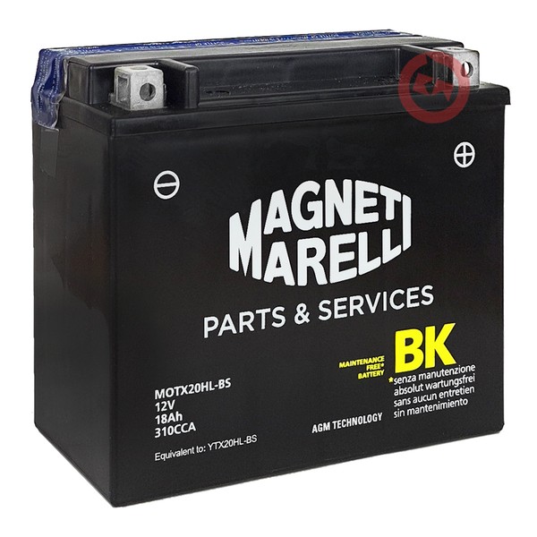 Batteria Marelli YTX20HL-BS 18Ah Moto Guzzi California Special 1100 1999-2000-image