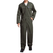 HISEA Men's Long Sleeve Coverall, Twill Mechanic Work Jumpsuit with Pockets