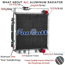Fits 1964-66 Ford Mustang/60-65 Falcon Comet Small Block 3 Row Aluminum Radiator