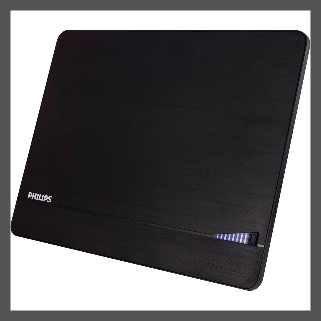 Philips Elite Indoor Amplified Signal Finder TV Antenna w 10 ft Coax 4990₽