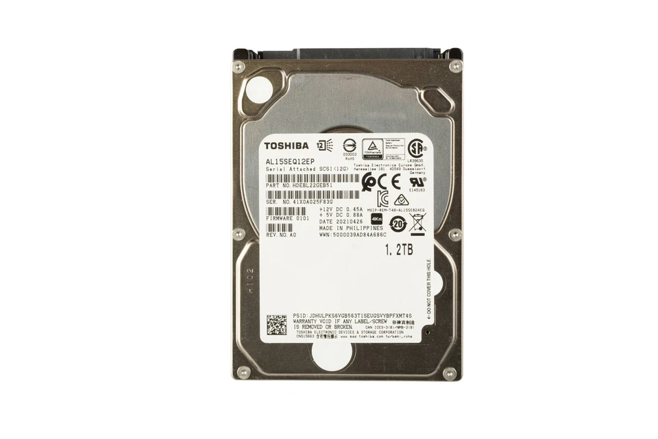 Hard drive Toshiba 1.2TB 10K SAS 12G 2.5" SED 4Kn 128MB HDEBL22GEB51 - Bild 2 von 2