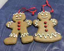 GINGERBREAD Man  Woman Christmas Ornaments Holiday Decoration 3 Sets Available