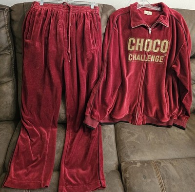 Sweatsedo Velour  Fuego Box/Choco Challenge Embellished Tracksuit XL
