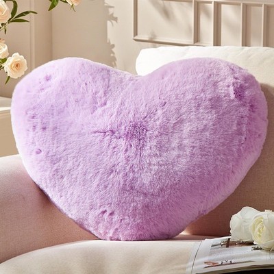 Valentine's Day Heart Pillow, Purple Heart Shape Pillow Cuddle Pillow, Love Cushion...