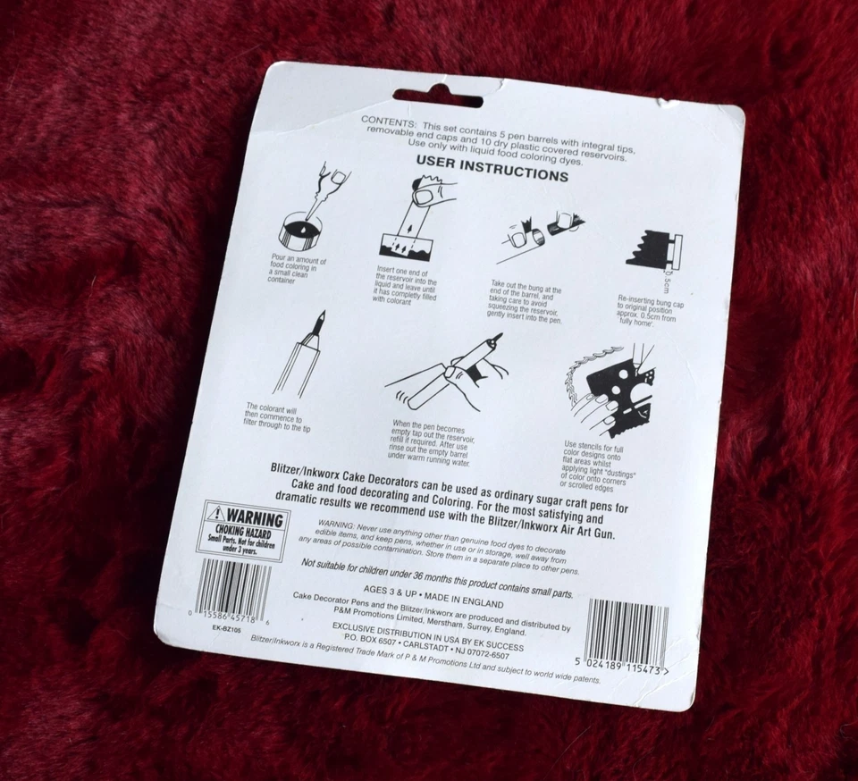 PLUMAS DECORADORAS DE PASTELES COLORANTES LÍQUIDOS PARA ALIMENTOS P&Ms Air Art NUEVO Sellado ENVÍO GRATUITO Foto 2 de 2