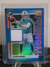 2025 Donruss Optic Football Quinn Ewers Rookie Phenom Neon Blue #RPBH-QES