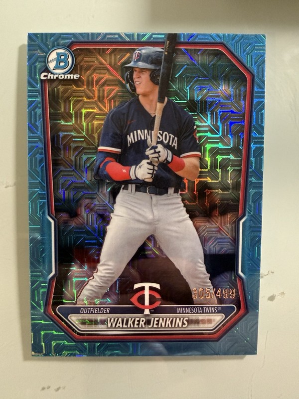 2026 Bowman Mega #BCP-98 Walker Jenkins Sky Blue Mojo Refractor /499 Twins