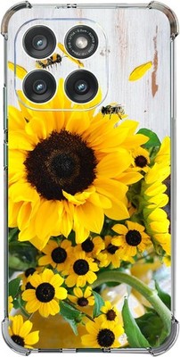 Case for Motorola Edge 2025, Sunflower Bee Drop Protection Shockproof TPU Cover