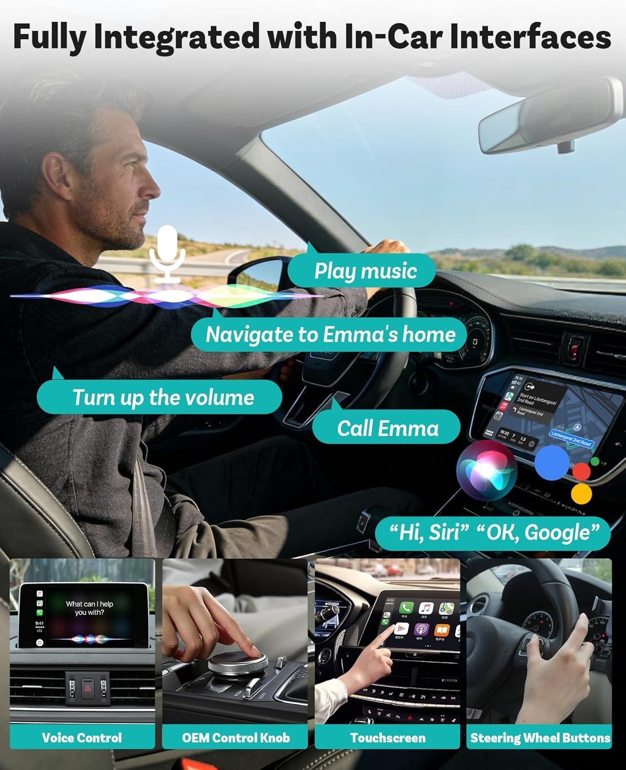 Ottocast Mini Pico 2 in 1 Wiessless Adapter per Apple CarPlay Android Auto - Miniatura 4