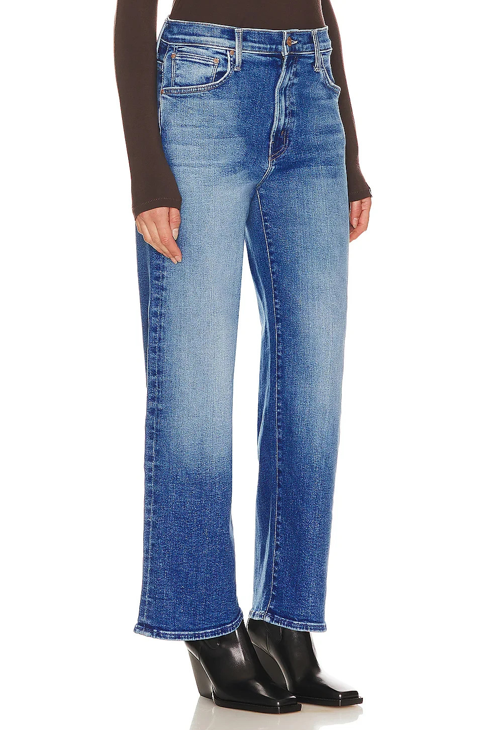 Mother The Dodger Ankle Wide Leg Jeans in Work Hard Play Hard 28 (Tag 26) $228
