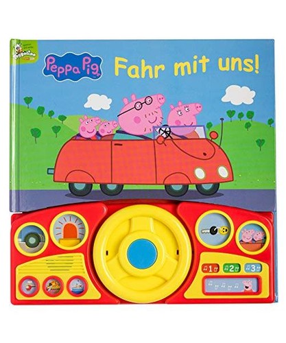 Peppa Pig - Fahr mit uns! - Pappbilderbuch mit beweglichem Lenkrad und 13 spanne