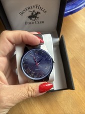 Beverly Hills Polo Club Herren Armbanduhr Silberfarben Armband Quarz NEU