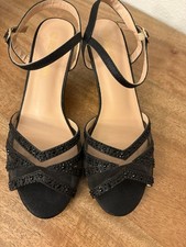 SALE! Dream Pairs Nina Black Sparkle Strap Heels 8.5 New