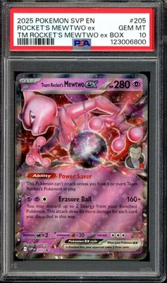 PSA 10 Team Rocket's Mewtwo EX Holo SVP 205 Black Star Promo