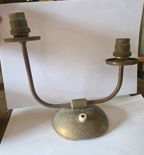 Vintage Brass 2 Arm Table Desk Lamp For Restoration