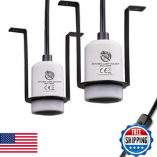 REPTI HOME Reptile Ceramic Heat Lamp Holder Heat Light Heater for Terrariums and