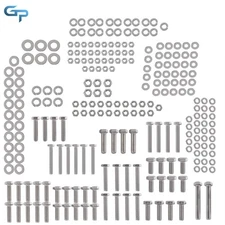 246PCS 1/4-20 5/16-18 3/8-16 Bolts Nuts With Stainless Steel Hex Head Assortment