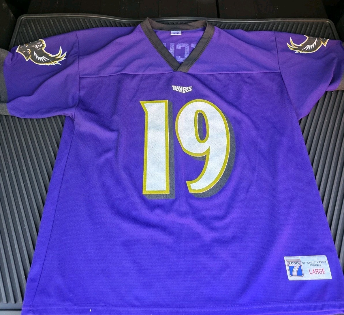 Vintage 1999 Logo 7 Baltimore Ravens Scott Mitchell #19 NFL Jersey