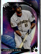 2022 Topps Chrome Cosmic Lorenzo Cain Star Gaze SG-24 Milwaukee Brewers