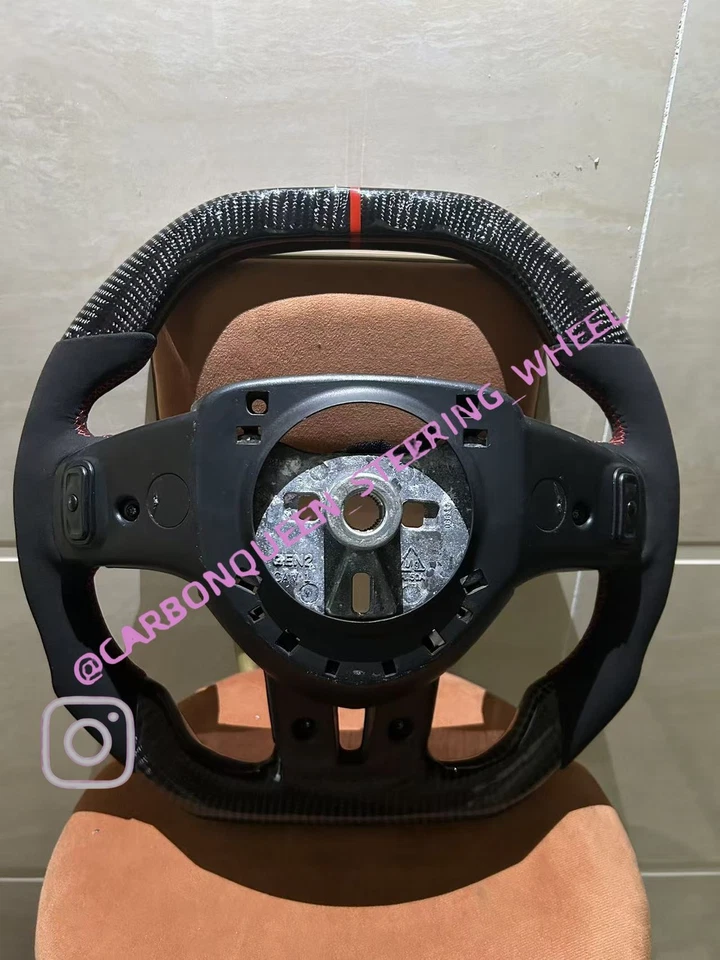 Volante superior plano de fibra de carbono para Dodge Charger Challenger 2011-2014YS Foto 2 de 2