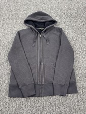 Eddie Bauer Jacket Women Large Gray Sherpa Lined Hooded Full Zip Fleece