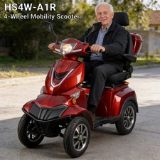 4-Wheel Electric Mobility Scooter for Adults  Seniors 15.5mph 25-37 Miles Range