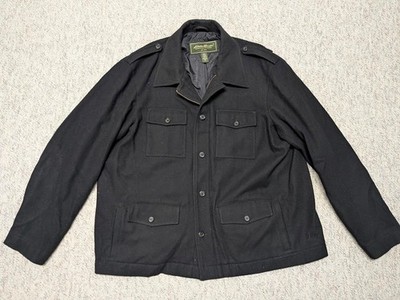 EDDIE BAUER black wool 3XLT jacket M65 military army style FIELD