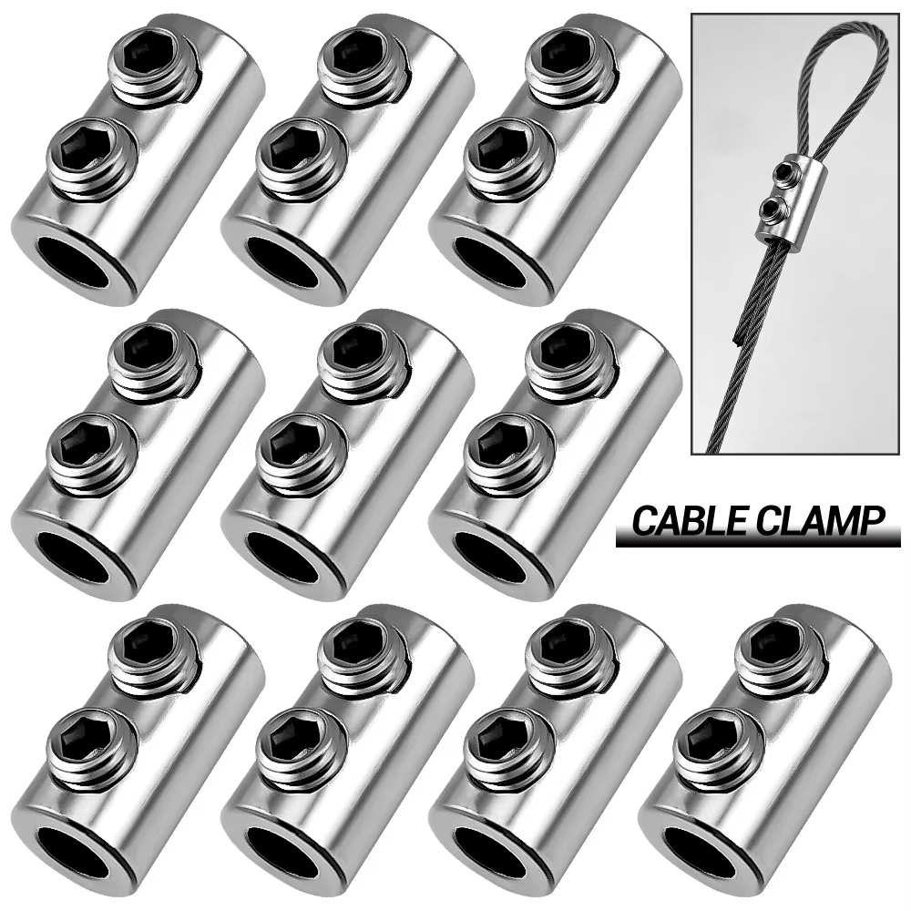 Steel Wire Rope Cable Clamp Metal Copper Clips Stainless Steel Fastening Tool