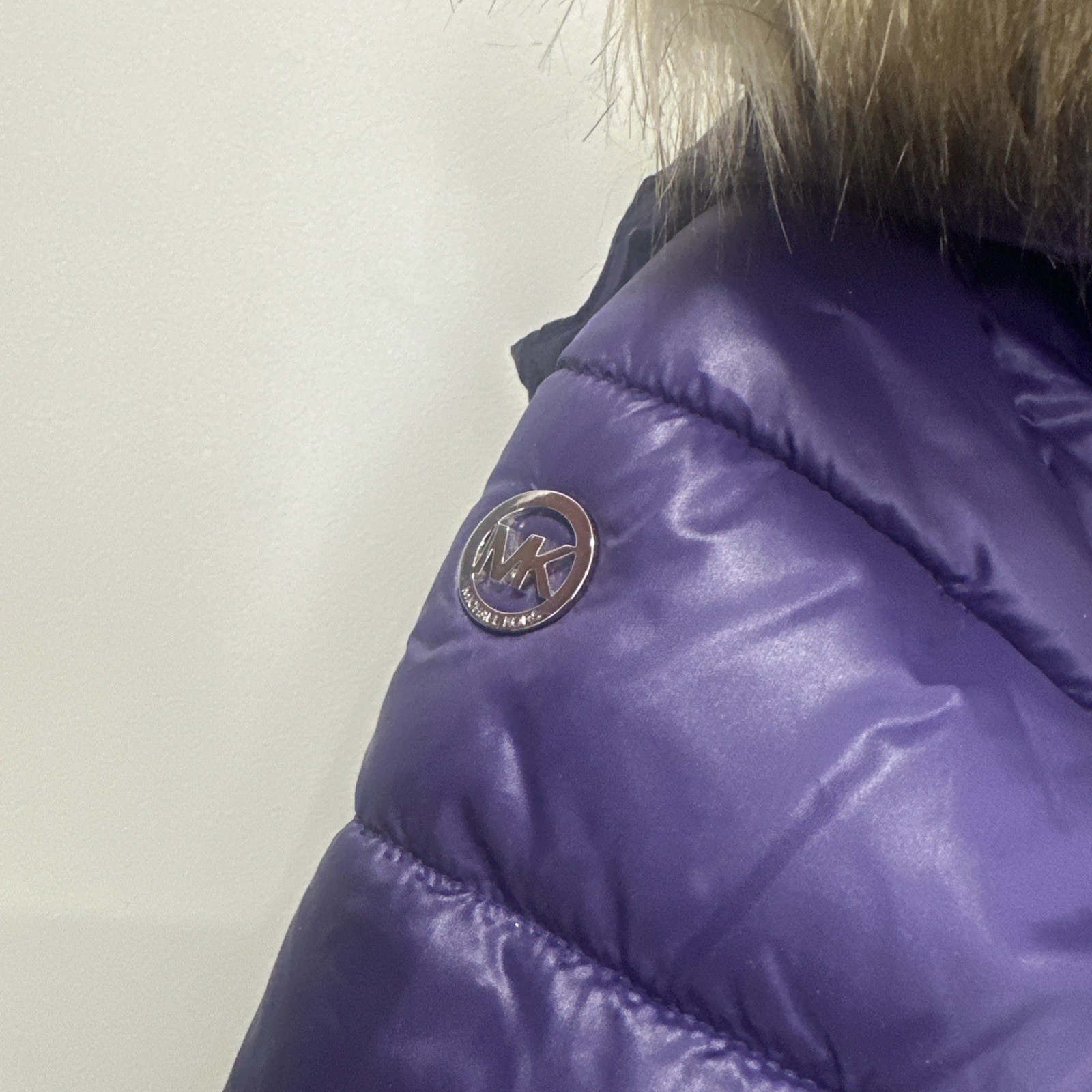 Michael Kors Girls Heavy Weight Coat Faux Fur Size 5 Brand New with Tags Purple thumbnail 7
