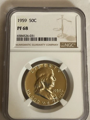 1959 Franklin Silver Half Dollar Proof NGC PF68