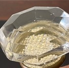 Antique Rare Faceted Grid Mirror Back Glass Door Knob Vintage Crystal Octagon — photo 3