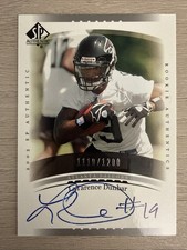 2003 SP Authentic /1200 LaTarence Dunbar Signed Auto Rookie Card Atlanta Falcons. rookie card picture