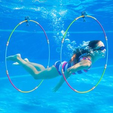 Upgraded Swim Thru Rings Pool Toy Set for Kids Fun Summer Water Games