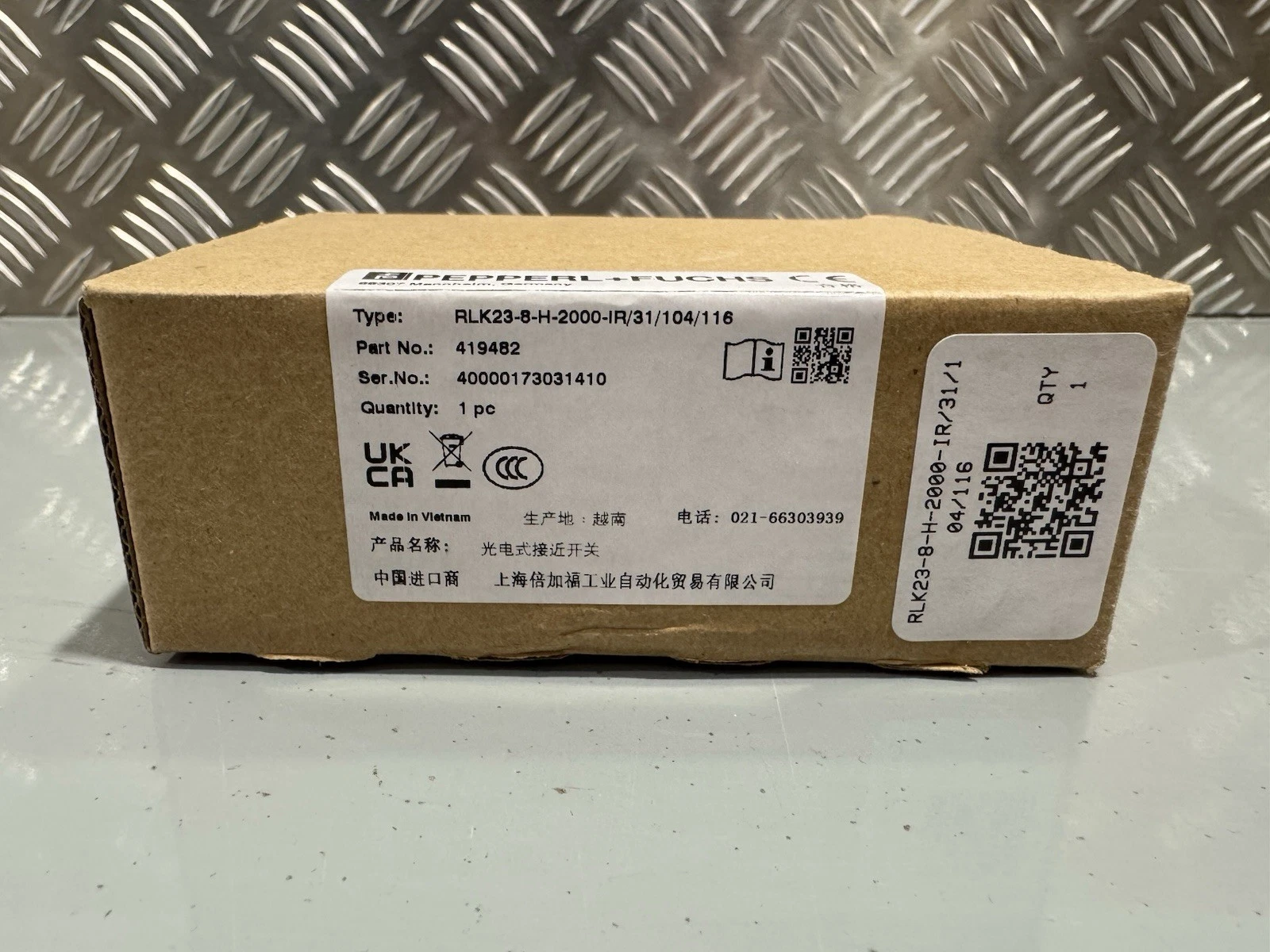 Pepperl & Fuchs RLK23-8-H-2000-IR/31/104/116 419482 Sensor Unit Brand New 2
