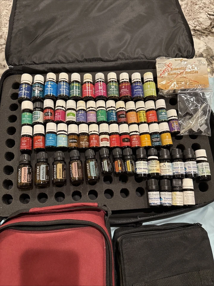 Gran Lote de 58 Aceites Esenciales Young Living Dotterra con 3 Estuches de Transporte LEER Foto 2 de 4