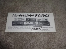 VINTAGE ORIGINAL DEALER COUNTER/WINDOW DISPLAY PAPER  KMT O GAUGE MODEL TRAINS