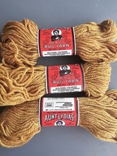 VTG Aunt Lydias Heavy Rug Yarn Lot of 3 Skeins 565 Antique Gold