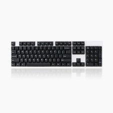 Cerakey Ceramic Matte White-on-Black V3 Keycaps A&B Set (With Legends)