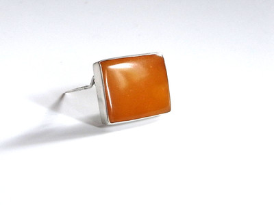 Honigfarbende Bernstein Brosche 925 Silber u. ... Butterscotch Meisterpunze E.D