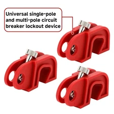OSHA Compliant LOTO Lockout Tagout Breaker Locking Device - Pack of 3 - US Ship