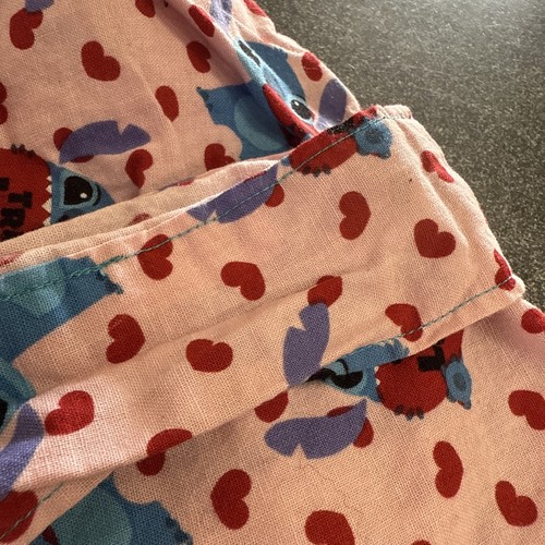 Federa Disney Stitch fatta a mano 30” x 19” vero amore cuori San Valentino - Foto 13 di 13