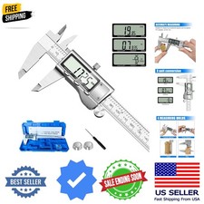 Digital Caliper Measuring Tool, Stainless Steel Vernier Caliper Digital Micro...