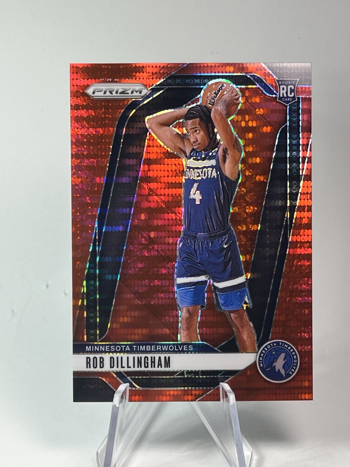2024-25 Panini Prizm - Rob Dillingham #250 Red Pulsar Prizm /75 (RC)